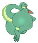  anthro anus balls big_(disambiguation) big_butt butt fat_butt genitals hi_res huge_butt hyper hyper_butt kobold male narusewolf nude overweight paws scalie slightly_chubby soft solo surprise thick_butt thick_tail wide_hips 