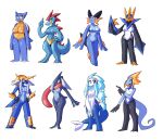  anthro anthrofied blastoise blue_body breasts empoleon female feraligatr genitals greninja group inget inteleon nintendo nude pok&eacute;mon pok&eacute;mon_(species) primarina pussy samurott swampert video_games 