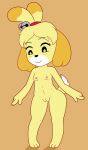  absurd_res animal_crossing anthro breasts canid canine female genitals hi_res isabelle_(animal_crossing) kamikiller mammal nintendo nude pussy solo video_games 