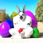  animal_humanoid easter egg holidays humanoid lagomorph lagomorph_humanoid leporid leporid_humanoid male mammal mammal_humanoid rabbit rabbit_humanoid robbyj88 solo what 