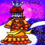  1girl christmas dress gameartist1993 highres mario_(series) princess princess_daisy self_upload solo 