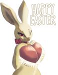  absurd_res anthro big_breasts breasts candy chocolate dessert easter female food hi_res holidays lagomorph leporid mammal nozabii one_eye_closed rabbit seductive smile solo wink 
