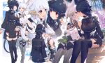  2girls akizone animal_ears au_ra final_fantasy final_fantasy_xiv shoujo_ai tagme_(character) tail thighhighs 