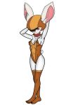  anthro clothing dragon_ball dragon_ball_super dullehan female hat headgear headwear hi_res lagomorph leotard leporid long_socks mammal nipples rabbit red_eyes scarf solo sorrel 