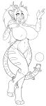  absurd_res android anthro big_breasts breasts domestic_cat featureless_breasts felid feline felis female hi_res horn huge_breasts london_(strype) machine mammal nude open_mouth pose robot skidd smile solo wide_hips 