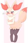 ?! absurd_res anthro blush braixen canid canine cheek_tuft chest_tuft crossed_arms ear_tuft facial_tuft female fluffy fluffy_tail fur hi_res inner_ear_fluff mammal nintendo orange_body orange_fur pok&eacute;mon pok&eacute;mon_(species) red_eyes solo standing tuft video_games yellow_body yellow_fur も 