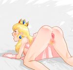  1boy 1girl all_fours anus ass blonde_hair blush bottomless breasts crown doggystyle dress dress_lift earrings game gloves hat hetero invisible_penis invisicock invitation jewelry long_hair mario nintendo nipples no_panties open_mouth peach photoshop princess princess_peach pubic_hair pussy sex solo_focus super_mario_bros. uncensored vaginal 