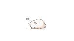  animal animal_focus artist_name blush_stickers bug butterfly closed_eyes dog fluffy fuwa_fuwa_dog insect no_humans original shadow simple_background sleeping twitter_username white_background 