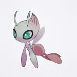  alternate_color antennae celebi closed_mouth commentary_request fairy fairy_wings floating from_side full_body gen_2_pokemon green_eyes grey_background highres legendary_pokemon mariya_(mn_436) mythical_pokemon pokemon pokemon_(creature) shiny_pokemon simple_background solo wings 
