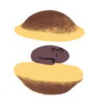  ._. :| animal animal_focus cat closed_mouth curled_up expressionless floating food hirasawa_minami looking_at_viewer no_humans no_lineart nut_(food) original simple_background surreal undersized_animal walnut_(food) what white_background 