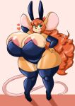  &lt;3 absurd_res anthro areola big_breasts breasts cleavage clothed clothing female geebie33 hand_on_hip hi_res huge_breasts hyper hyper_breasts mammal mouse murid murine rodent solo thick_thighs 
