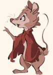  3_toes 4_fingers anthro brown_body buckteeth don_bluth feet female fingers hi_res inner_ear_fluff mammal mouse mrs._brisby murid murine open_mouth pink_nose rodent simple_background solo teeth the_secret_of_nimh toes tohupo tongue tuft white_background 