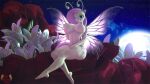 3d_(artwork) absurd_res anthro anthrofied arthropod barefoot big_breasts breasts butterfly cutie_mark digital_media_(artwork) equid feet female fluttershy_(mlp) friendship_is_magic hasbro hi_res holding_breast hybrid insect lepidopteran loveslove mammal my_little_pony nipples nude sitting solo 