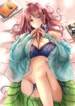  5-toubun_no_hanayome ayachanman bra headphones nakano_miku open_shirt pantsu 