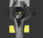  absurd_res anthro arms_above_head arms_tied bdsm bite biting_lip bondage bound disney felid furryfernus hi_res kovu lion male mammal muscular muscular_male pantherine solo the_lion_king yellow_sclera 