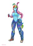  anthro anthrofied barely_visible_genitalia barely_visible_pussy big_breasts biped breasts cabrony clothed clothing equid female friendship_is_magic genitals mammal my_little_pony pia-sama pussy rainbow_dash_(mlp) simple_background skimpy solo standing white_background 