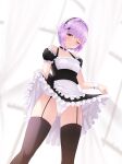  cait maid pantsu skirt_lift stockings thighhighs 