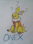  anonymous_artist bandage bandaged_arm bandaged_ear clothing confused_look eeveelution feral jolteon male nintendo onex_volts pok&eacute;mon pok&eacute;mon_(species) solo topwear vest video_games 