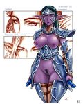  armor breasts dildo huntress night_elf nipples pubic_hair purple_skin wide_hips world_of_warcraft 