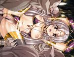 bikini censored elf highres monster pointy_ears pussy silver_hair swimsuit urushihara_satoshi 