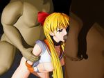  1girl aino_minako anal bishoujo_senshi_sailor_moon blonde_hair blue_eyes breasts censored cg dark-skinned_male dark_penis fat fat_man gangbang group_sex interracial long_hair norishio_workshop oral penis rape sailor_venus sex torn_clothes 