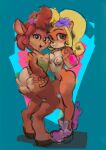  absurd_res activision anthro asymmetrical_breast_frottage bandicoot blonde_hair breast_squish breasts breasts_frottage butt cervid coco_bandicoot crash_bandicoot_(series) crossover digital_media_(artwork) duo elora faun_(spyro) female female/female flo fur green_eyes hair hand_on_hip hi_res looking_at_viewer mammal marsupial nude open_mouth open_smile simple_background smile spyro_reignited_trilogy spyro_the_dragon squish standing video_games 