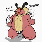  absurd_res anthro anthrofied baton belly clothing cocoronut conductor hi_res kricketot maestro male nintendo overweight pok&eacute;mon pok&eacute;mon_(species) solo speedo swimwear video_games 