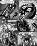  cofagrigus comic dragmon english_text haunter hi_res male monochrome nintendo pok&eacute;mon pok&eacute;mon_(species) text transformation video_games 