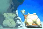  anthro duo eyes_closed ice kemono mammal outside overweight polar_bear sitting sleeping tongue tongue_out ursid ursine utsuki_maito 