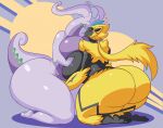  &lt;3 after_transformation anthro big_breasts big_butt breast_squish breasts breasts_frottage butt curvy_figure cute_fangs duo eyes_closed felid female female/female fur gastropod goodra happy huge_breasts huge_butt huge_thighs hyper hyper_butt hyper_thighs jaeh legendary_pok&eacute;mon mammal mollusk nintendo nuzzling pok&eacute;mon pok&eacute;mon_(species) smile squish thick_tail thick_thighs video_games voluptuous yellow_body yellow_fur zeraora 