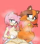  amy_rose anthro badger becku blue_eyes blush bodily_fluids breasts brown_body brown_fur butt cum eulipotyphlan female fluffy fluffy_tail fur genital_fluids genitals green_eyes group group_sex hedgehog hi_res human human_on_anthro interspecies male male/female mammal multicolored_body multicolored_fur muscular muscular_male mustelid musteline nipples open_mouth open_smile orange_body orange_fur penis pink_body pink_fur sex simple_background smile sonic_boom sonic_the_hedgehog_(series) sticks_the_jungle_badger teeth threesome titfuck tongue tongue_out two_tone_body two_tone_fur 