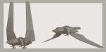  artist_name border english_commentary flying from_side grey_background grey_border highres no_humans ruben_menzel science_fiction space_craft star_wars star_wars:_the_force_awakens upsilon-class_command_shuttle vehicle_focus wings 
