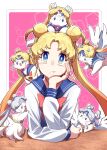  animalization back_bow bishoujo_senshi_sailor_moon blonde_hair blue_eyes blue_sailor_collar bow choker crescent_facial_mark double_bun eternal_sailor_moon furry heart heart_choker highres multiple_persona neo_queen_serenity princess_serenity red_choker sailor_collar sailor_moon sailor_senshi sailor_senshi_uniform silver_hair takatsuki_nato tsukino_usagi twintails 