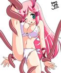  bikini blush long_hair swimsuit tease teasing tentacle 