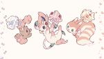  alcremie blush buneary closed_eyes commentary_request food fruit furret gen_2_pokemon gen_4_pokemon gen_6_pokemon gen_8_pokemon green_eyes looking_at_another no_humans one_eye_closed open_mouth paws pokemon pokemon_(creature) smile strawberry sylveon tearing_up toes yurano_(upao) |d 