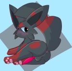  animal_genitalia animal_penis anus balls blush dreaming_dusk eeveelution feral genitals hi_res hybrid male nintendo penis pok&eacute;mon pok&eacute;mon_(species) solo tapering_penis umbreon video_games zorua 