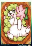  absurd_res bed bedroom_eyes blush feral furniture genitals hay hi_res land_forme_shaymin legendary_pok&eacute;mon lying narrowed_eyes nest nintendo on_back paws pocketpaws pok&eacute;mon pok&eacute;mon_(species) presenting pussy seductive shaymin spread_legs spreading video_games 