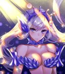  bare_shoulders black_clover breasts bubble cleavage collarbone fhilippedu highres looking_at_viewer noelle_silva twintails underwater valkyrie white_hair 
