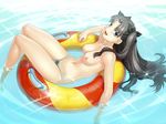  :d afloat armpits bangs black_hair blue_eyes blush breasts cleavage fate/hollow_ataraxia fate/stay_night fate_(series) from_above hair_ribbon innertube legs light_rays long_hair lying medium_breasts navel nipples nude nude_filter official_art on_back open_mouth parted_bangs pool pubic_hair public_nudity reclining ribbon shiny shiny_hair smile soaking_feet solo sparkle sunbeam sunlight takeuchi_takashi thigh_gap third-party_edit toosaka_rin twintails wallpaper water wet 