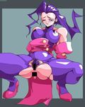  breasts capcom censored pubic_hair purple_hair rose_(street_fighter) street_fighter 