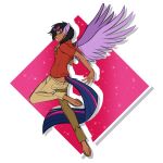  2021 bottomwear breasts butt clothing equid equine female friendship_is_magic growth hand_on_breast hi_res hooves horn human looking_back mammal my_little_pony pants red_clothing red_shirt red_topwear shirt simple_background solo tf-sential topwear transformation twilight_sparkle_(mlp) wing_growth winged_unicorn wings 