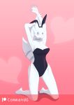  anthro bunny_costume clothed clothing commandg costume female legendary_pok&eacute;mon looking_at_viewer nintendo pok&eacute;mon pok&eacute;mon_(species) reshiram simple_background solo video_games 