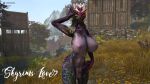  16:9 animal_genitalia animal_penis anthro anus argonian asarah_(skyrimslove) balls bethesda_softworks bodily_fluids breasts butt cum equine_penis erection female genital_fluids genitals gynomorph hair hi_res human humanoid intersex looking_at_viewer mammal nipples nude penis pussy reptile scales scalie screencap skyrim skyrimslove smile solo the_elder_scrolls video_games widescreen 