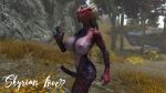  16:9 animal_genitalia animal_penis anthro anus argonian asarah_(skyrimslove) balls bethesda_softworks bodily_fluids breasts butt cum equine_penis erection genital_fluids genitals gynomorph hair herm_(lore) hi_res intersex looking_at_viewer mammal nipples nude penis pussy reptile scales scalie screencap skyrim skyrimslove smile solo the_elder_scrolls video_games widescreen 