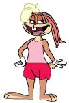  absurd_res anthro clothing female half-closed_eyes hare hi_res lagomorph leporid lola_bunny looney_tunes mammal mr._christopher_bland_whale_genius_(artist) narrowed_eyes new_looney_tunes open_mouth rabbit simple_background smile snowshoe_hare solo wabbit warner_brothers white_background 