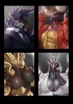  2021 absurd_res agitype01 alatreon anthro big_breasts black_body black_scales black_sclera blue_eyes breasts capcom claws cleavage clothed clothing ear_piercing elder_dragon eyewear fangs female grey_body grey_scales group hand_on_head hi_res horn horn_ring huge_breasts kulve_taroth kushala_daora looking_at_viewer male monster_hunter muscular muscular_anthro muscular_male necktie nergigante non-mammal_breasts open_clothing open_shirt open_topwear orange_sclera pecs piercing red_body red_scales scales shirt simple_background suit sunglasses tongue tongue_out topwear video_games yellow_body yellow_eyes yellow_scales 