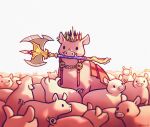  2021 ambiguous_gender crown digital_media_(artwork) domestic_pig feral group hi_res mammal neytirix simple_background suid suina sus_(pig) weapon white_background 