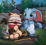  amphibian bdsm blindfold bondage bound duo fizz_(lol) fungus gag green_eyes hi_res league_of_legends lkiws male male/male mushroom nude riot_games teemo_(lol) video_games yordle 