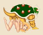  1boy 1girl all_fours anal bestiality bowser doggystyle full_body koopa long_hair monster naked nintendo nude peach penis princess_peach pussy sex super_mario_bros. tail 