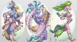  areola blonde_hair breasts brilliant_blossom_(mlp) conditional_dnp equid equine female green_hair hair hasbro hooves horse loupgarou mammal mlp_g1 mostly_nude my_little_pony nipples pony sparkler_(g1)_(mlp) sunny_bunch_(mlp) trio 
